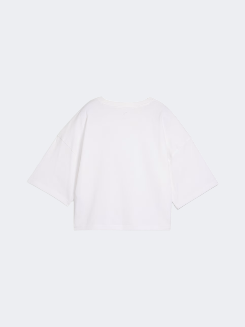 Puma Wardrobe Essentials Oversized Women Lifestyle T-Shirt White