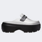 Crocs Stomp Metallic Loafer Women lifestyle Slippers Silver/Black