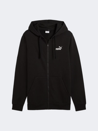 Puma Essentials Number 1 Logo Full Zip Men Lifestyle Hoody Black