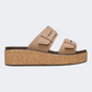 Crocs Brooklyn Cork Buckle Women Lifestyle Slippers Milk Chocolate
