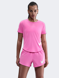 Nike Tempo Swoosh Run Women Running T-Shirt Playful Pink/White