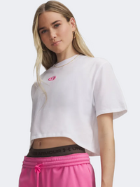 Under Armour Center Lt Women Lifestyle T-Shirt White/Pink
