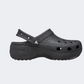 Crocs Classic Platform Clog Women Lifestyle Slippers Black Glitter