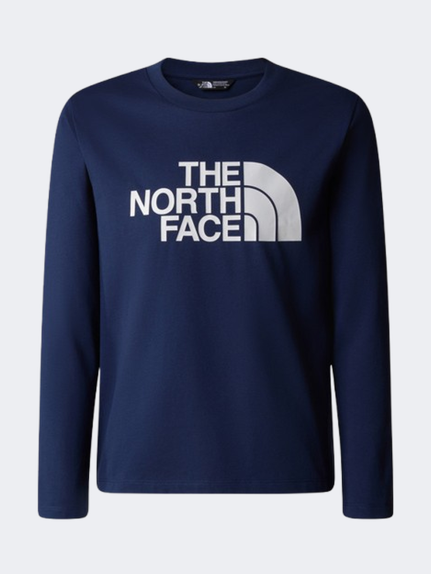 The North Face Teen Easy Longsleeve Kids Lifestyle Long Sleeve Summit Navy