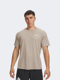 Under Armour Tech Textured Men Training T-Shirt Taupe/White
