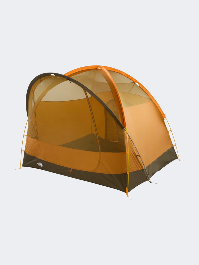 The North Face Wawona 4P Unisex Camping Tent Brown/Orange