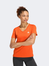 Adidas Workout Essentials V-Neck Women Training T-Shirt Pure Orange