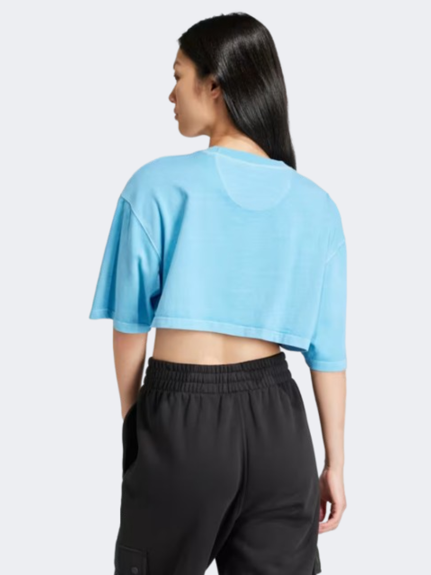 Adidas Essentials Plus Women Originals T-Shirt Semi Blue Burst