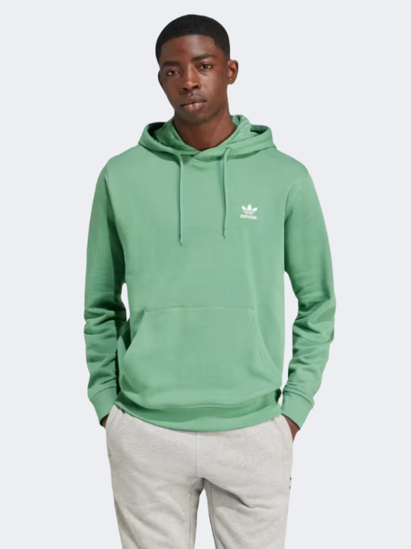 Adidas Trefoil Essentials Men Original Hoody Preloved Green – MikeSport ...