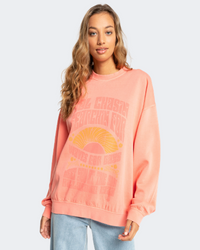 Billabong Ride In Oversized Women Lifestyle Sweatshirt Peach