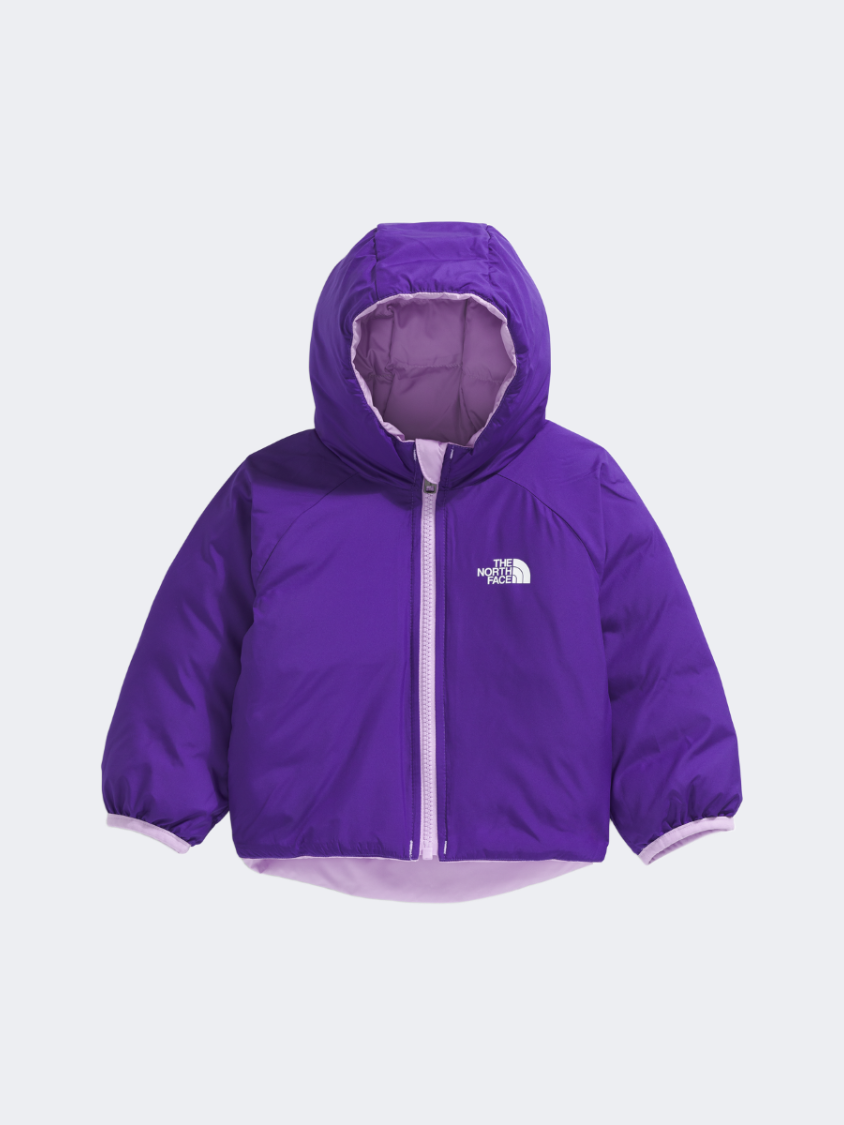 The North Face Reversible Perrito Hooded Girls Hiking Jacket Lite Lilac