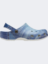 Crocs Classic Denim Clog Unisex Lifestyle Slippers Moonlight