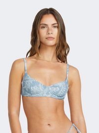 Billabong Trippin Tides Helena Women Beach Bra Denim