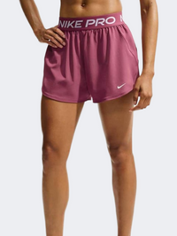 Nike Pro Df 365 3 Inch Woven Mid Rise Women Training Short Pink Smoke/White