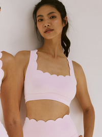 Wiskii Cross Back Women Sportswear Bra Ballet Blush