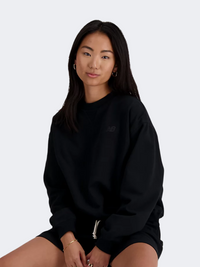 New Balance Athletics French Terry Crew Women Lifestyle Sweatshirt Black