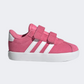 Adidas Vl Court 3 Infant Girls Sportswear Shoes Pink/White/Grey