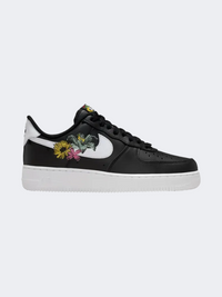 Nike Air Force 1 07 Premium Flowers Women Lifestyle Shoes Black/White/Gold