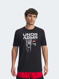 Under Armour 60/40S Hoops Net Men Basketball T-Shirt Black/White