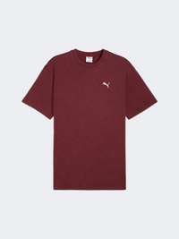 Puma Essentials Relaxed Wash Men Lifestyle T-Shirt Ruby Shimmer
