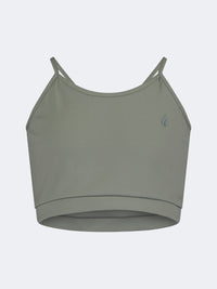 Oil And Gaz Breathable Kids-Girls Lifestyle Longline Bra Olive