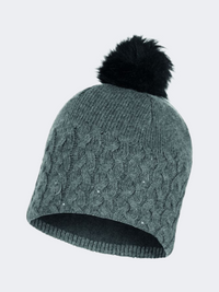 Buff Knitted & Polar Women Lifestyle Beanie Grey