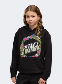 Puma Mid 90S Relaxed Graphic Girls Lifestyle Hoody Black