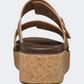 Crocs Brooklyn Cork Buckle Women Lifestyle Slippers Milk Chocolate