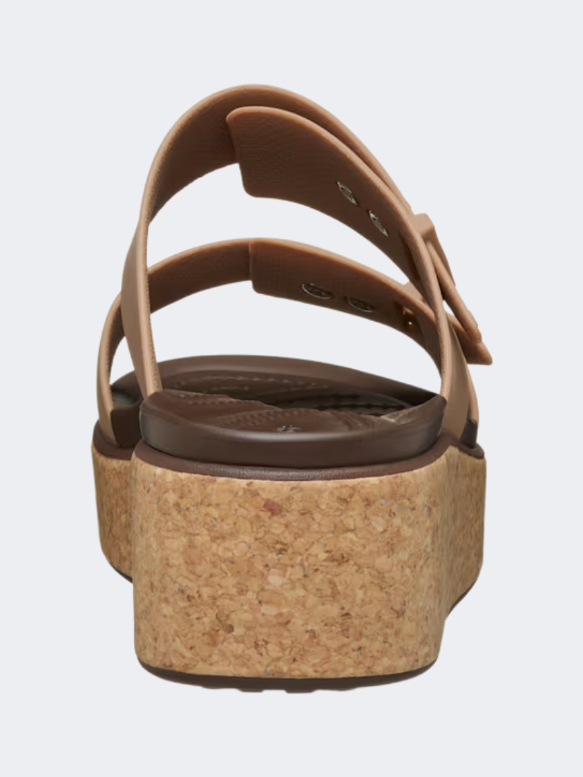 Crocs Brooklyn Cork Buckle Women Lifestyle Slippers Milk Chocolate