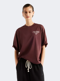 New Balance Pressed Flowers Relaxed Women Lifestyle T-Shirt Cherry Leather