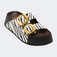 Ateneo Leather Women Beach Slippers Zebra