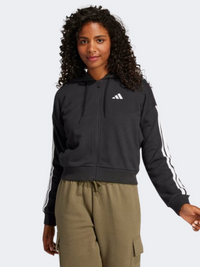 Adidas Essentials 3 Stripes Women Sportswear Hoody White/Black