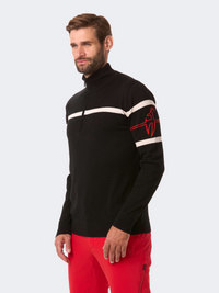Toni Sailor Niels Merino Wool Half Zip Men Lifestyle Sweatshirt Black