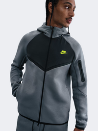 Nike Tech Mix Windrunner Men Lifestyle Hoody Grey/Dark Grey/Volt