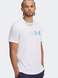 Under Armour Left Chest Logo Men Lifestyle T-Shirt White/Ether Blue