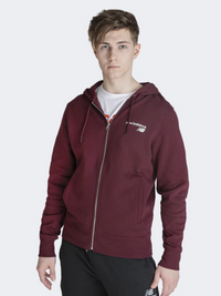 New Balance Core Full Zip Men Lifestyle Hoody Burgundy