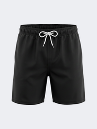 Oil & Gaz Breathable Men Beach Solid Swim Short Black