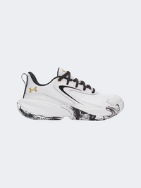 Under Armour Lockdown 8 Ps-Boys Basketball Shoes White/Gold