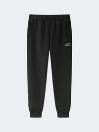 Erke Knitted Cropped Men Tennis Pant Black