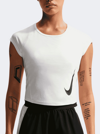 Nike Women Tempo Swoosh Run Dri-FIT Running T-Shirt White