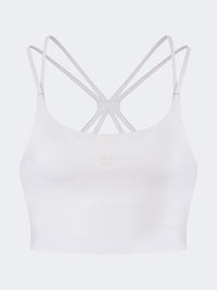 Oil And Gaz Supportive Women Lifestyle  Longline Bra With Bach White