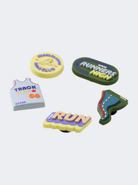 Crocs Run Club 5 Pack Unisex Lifestyle Pins Multicolor