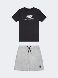 New Balance Stacked Logo Baby-Boys Lifestyle Set Black
