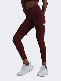 Nike Fast Women Running 7/8 Tight Dark Red