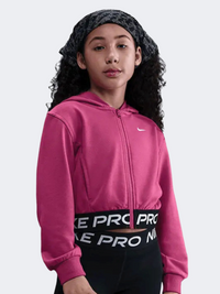 Nike Pro Fleece Girls Training Hoody Sweet Beet/White