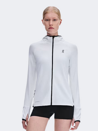 On Climate Full Zip Women Running Hoody White
