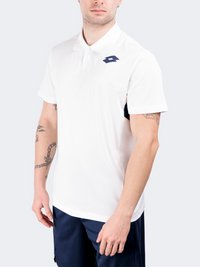 Lotto Squadra Iv Men Tennis Polo Short Sleeve Bright White