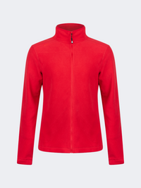 Oil&Gaz Soft Women Skiing Full Zip Fleece Red