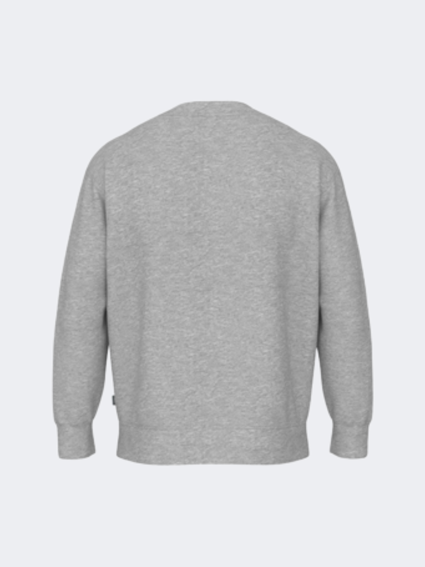 New Balance Boxed Stack Crew Men Lifestyle Sweatshirt Athletic Grey