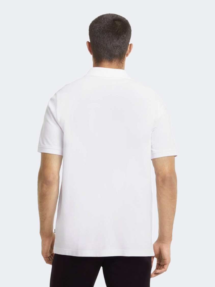 Puma Essential Pique Men Lifestyle Polo Short Sleeve White